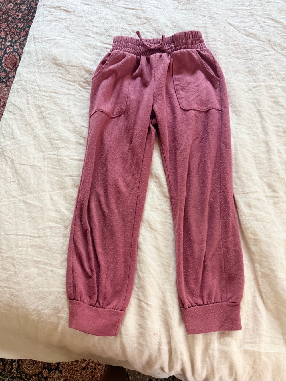 Abercrombie & Fitch Kids Plush Joggers in Mauve Pink